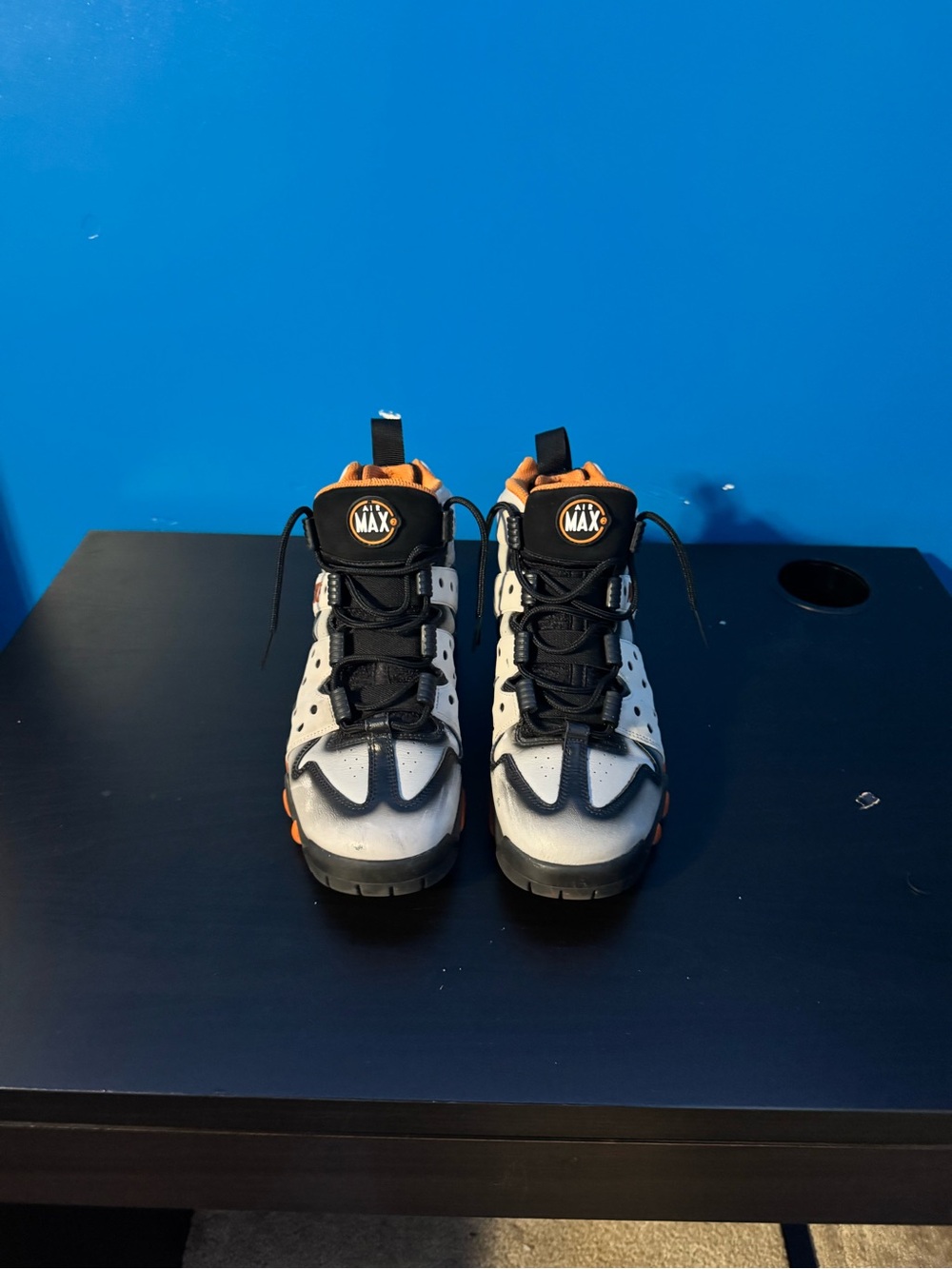 Nike Black, White & Orange Max High-Top Sneakers